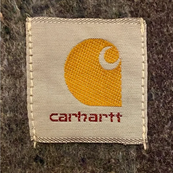 CARHARTT Men’s Faded Brown Canvas Blanket Lined Trucker Jacket; XXL; EUC.